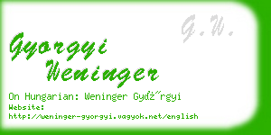 gyorgyi weninger business card